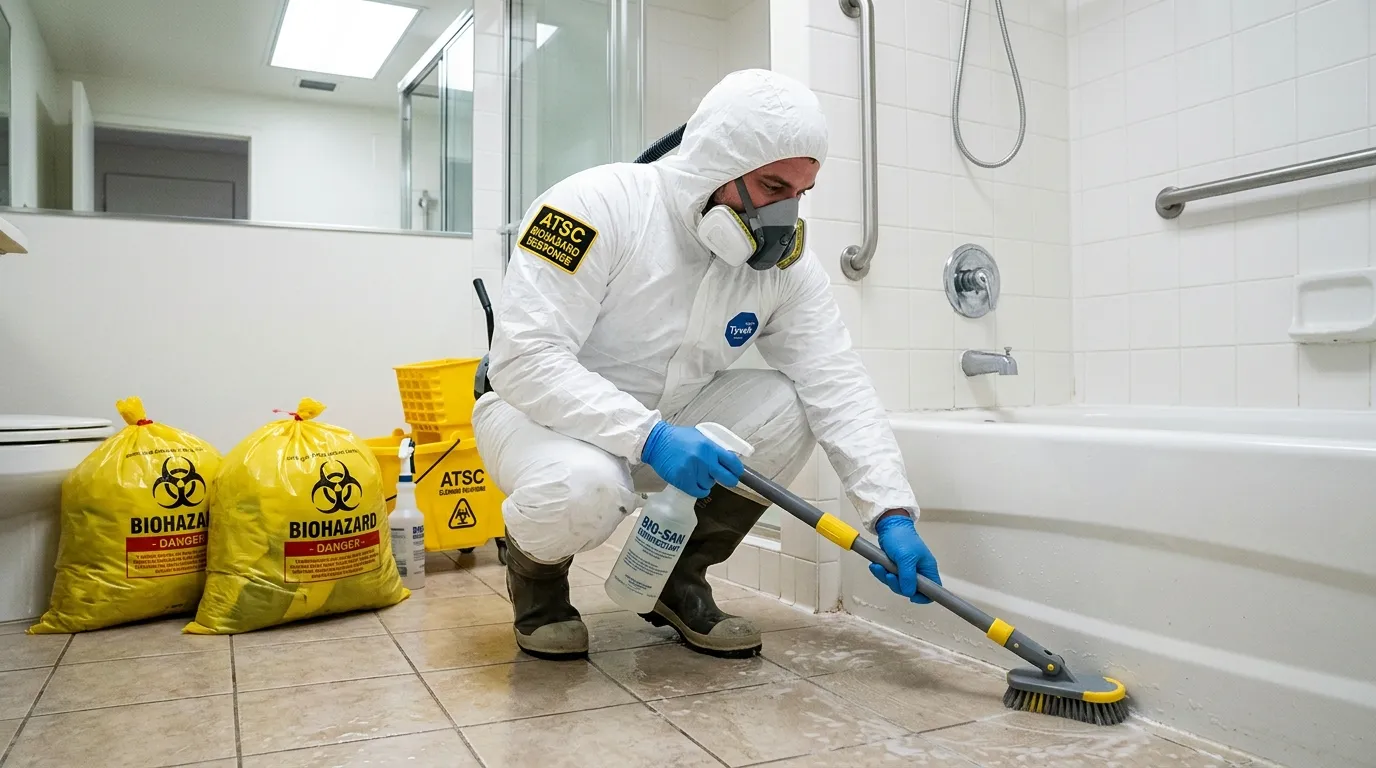 Decontamination equipment deployed for Blood Cleanup in Huntington